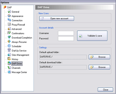 DAP Drive Integration