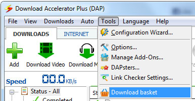 DAP Download basket