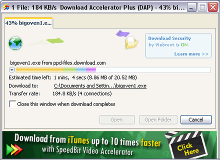 Download window