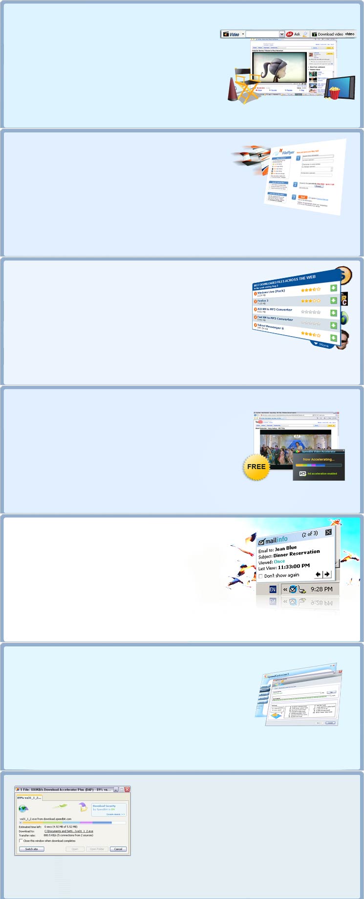 Main product panels