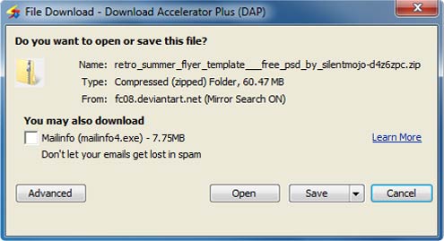 Download Accelerator Plus (DAP) Save File window screenshot