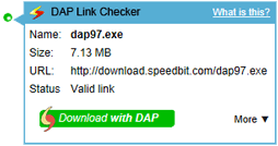 SPEEDbit DAP Link Checker Window