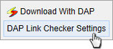 Screenshot of DAP Link Checker - Right Click - Settings