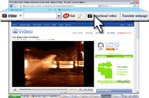 Click the flashing Speedbit Video Downloader and Converter Download video button.