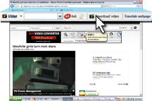 Click the flashing Speedbit Video Downloader and Converter Download video button.