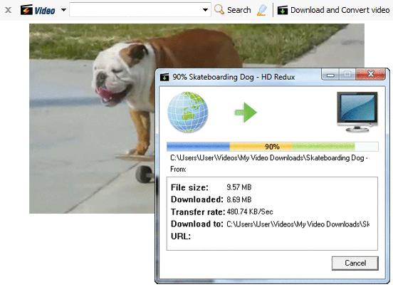 Speedbit Video Downloader and Converter - Download Video Screen
